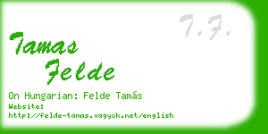 tamas felde business card